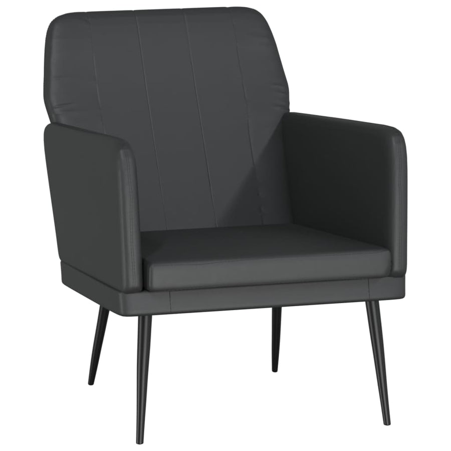 Fauteuil 61x78x80 cm kunstleer zwart