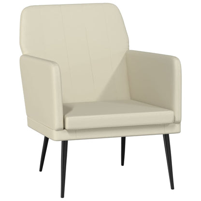 Fauteuil 61x78x80 cm kunstleer crèmekleurig