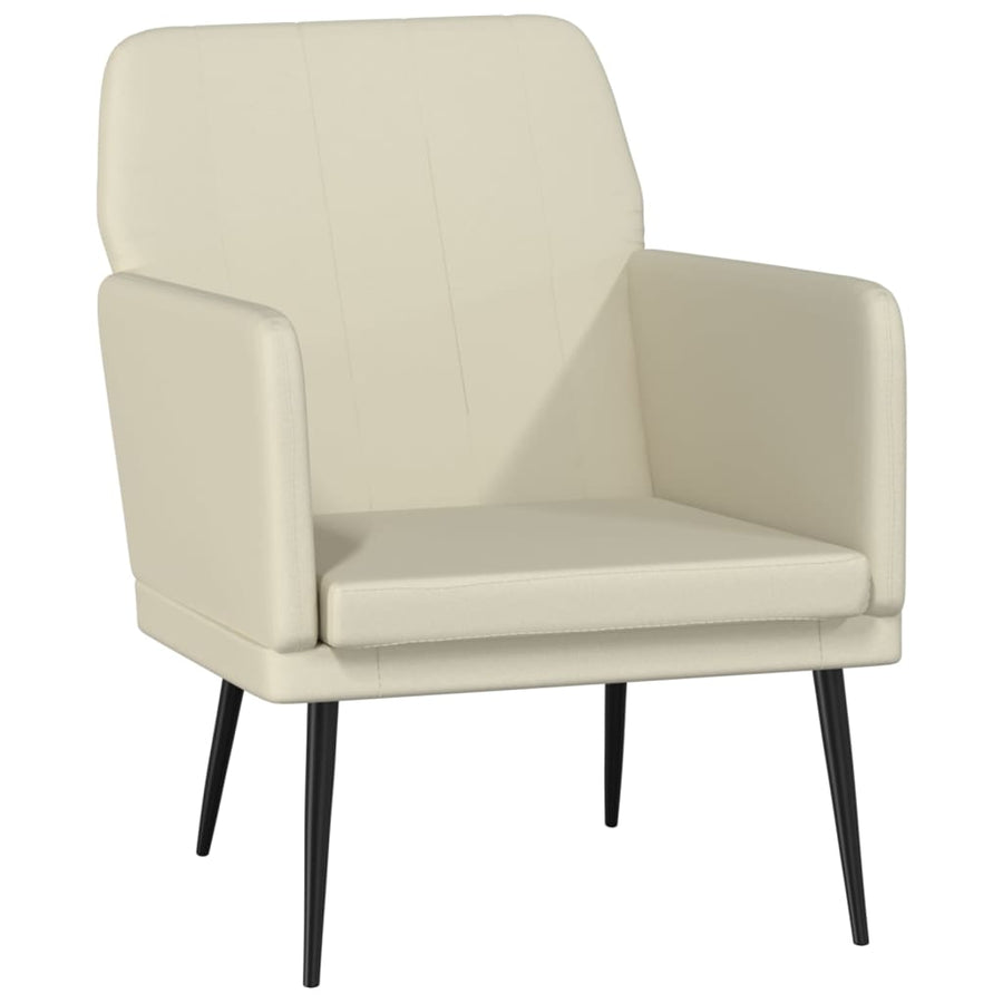 Fauteuil 61x78x80 cm kunstleer crèmekleurig