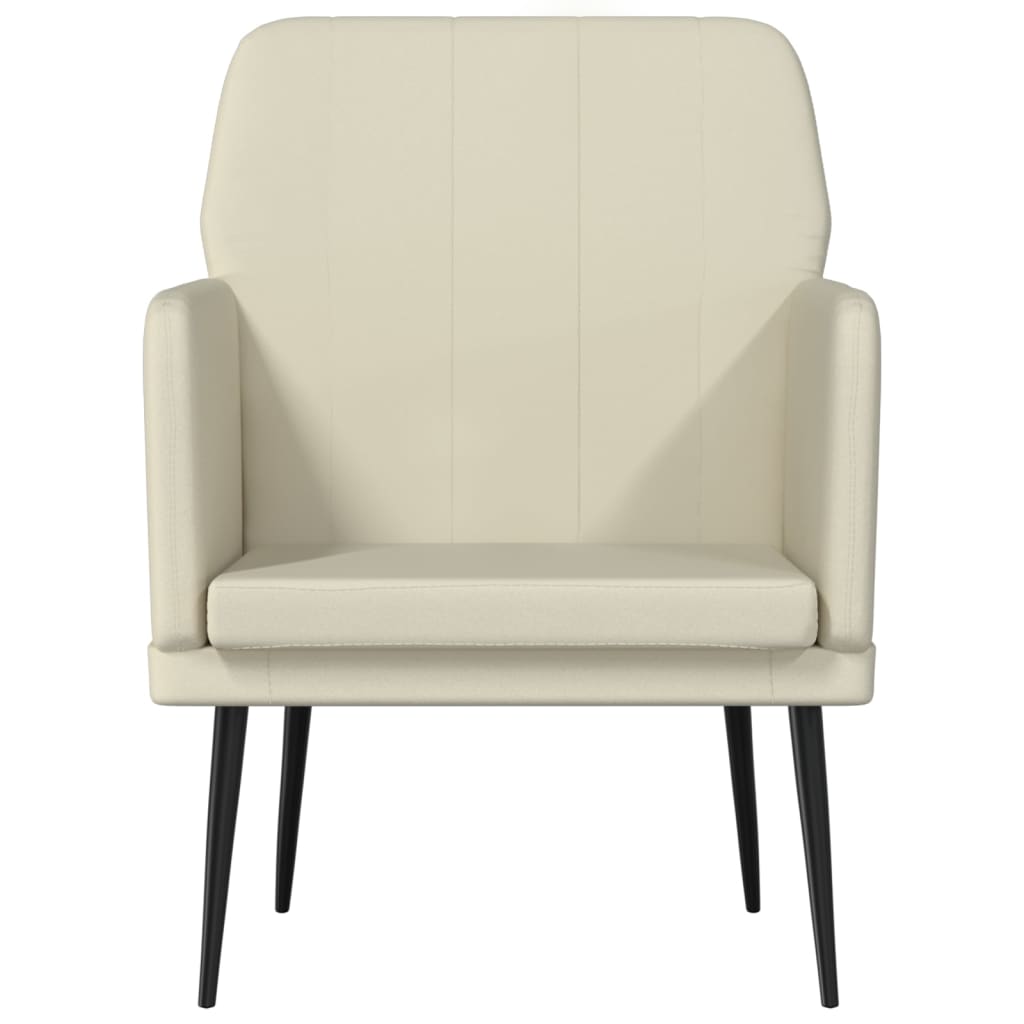 Fauteuil 61x78x80 cm kunstleer crèmekleurig