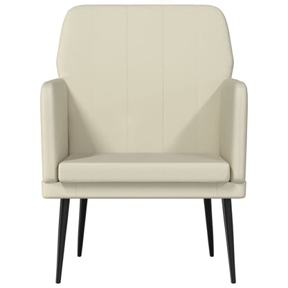 Fauteuil 61x78x80 cm kunstleer crèmekleurig