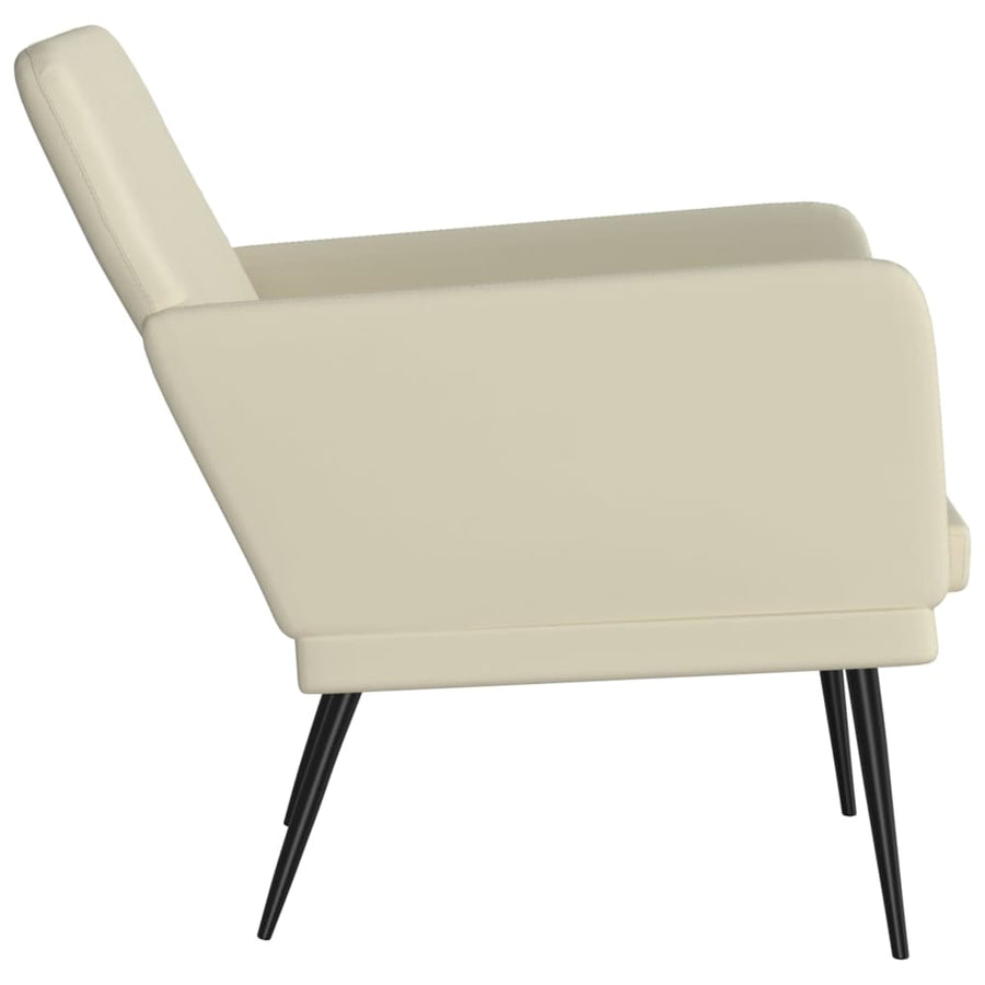 Fauteuil 61x78x80 cm kunstleer crèmekleurig