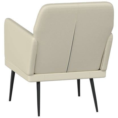 Fauteuil 61x78x80 cm kunstleer crèmekleurig