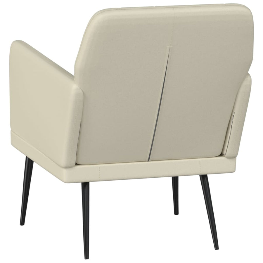 Fauteuil 61x78x80 cm kunstleer crèmekleurig