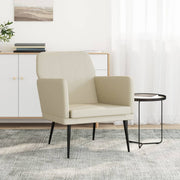 Fauteuil 61x78x80 cm kunstleer crèmekleurig