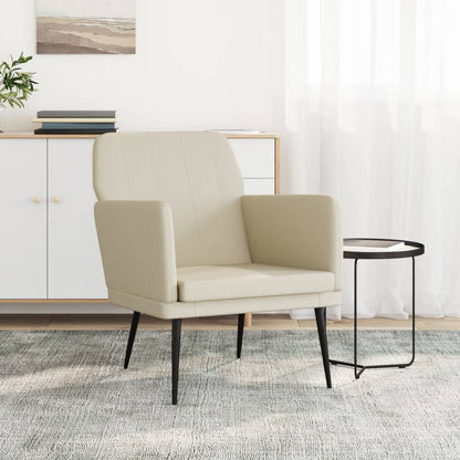 Fauteuil 61x78x80 cm kunstleer crèmekleurig