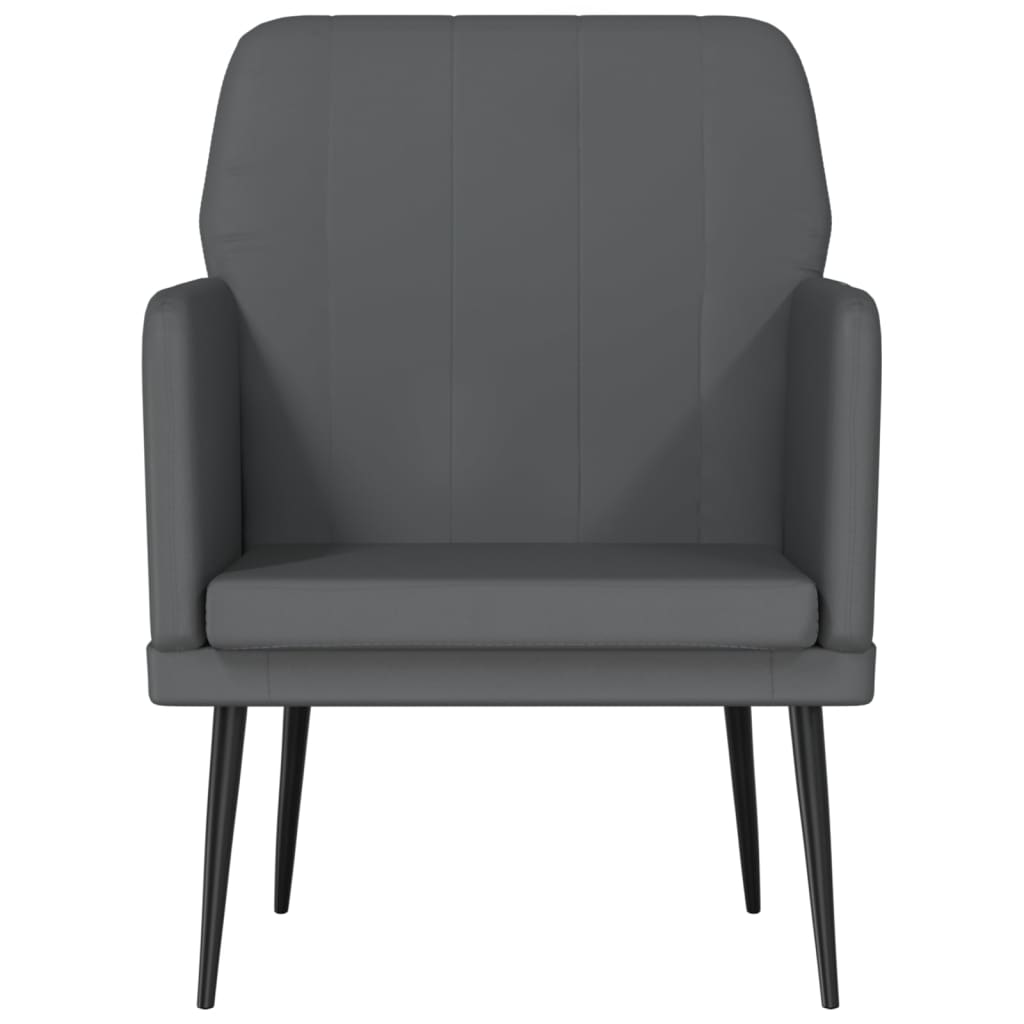 Fauteuil 61x78x80 cm kunstleer grijs