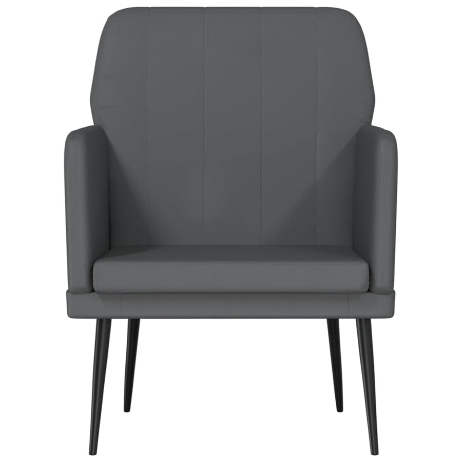 Fauteuil 61x78x80 cm kunstleer grijs