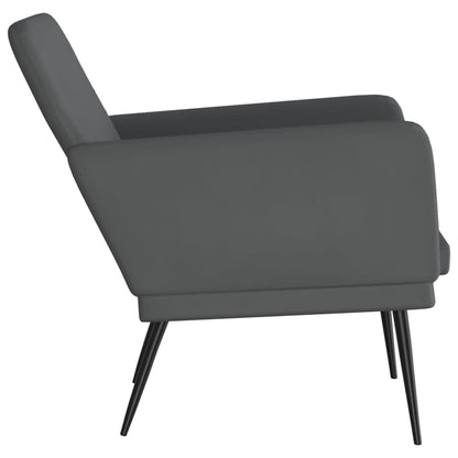Fauteuil 61x78x80 cm kunstleer grijs