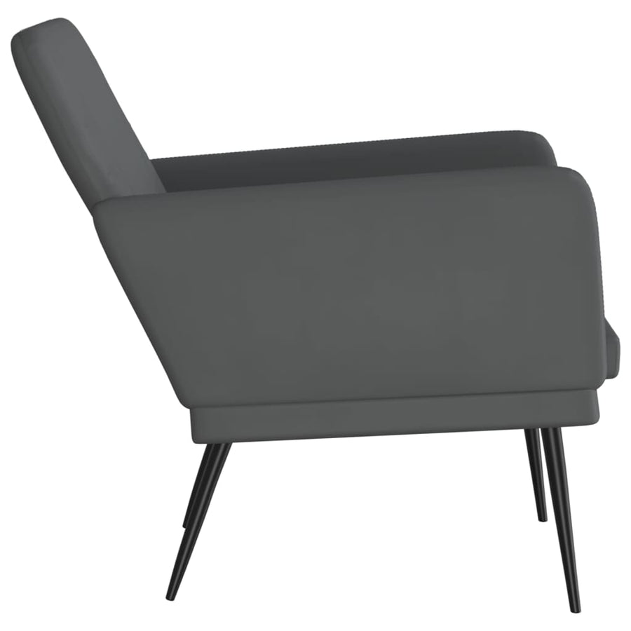 Fauteuil 61x78x80 cm kunstleer grijs