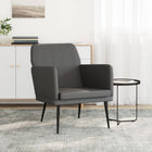 Fauteuil 61x78x80 cm kunstleer grijs