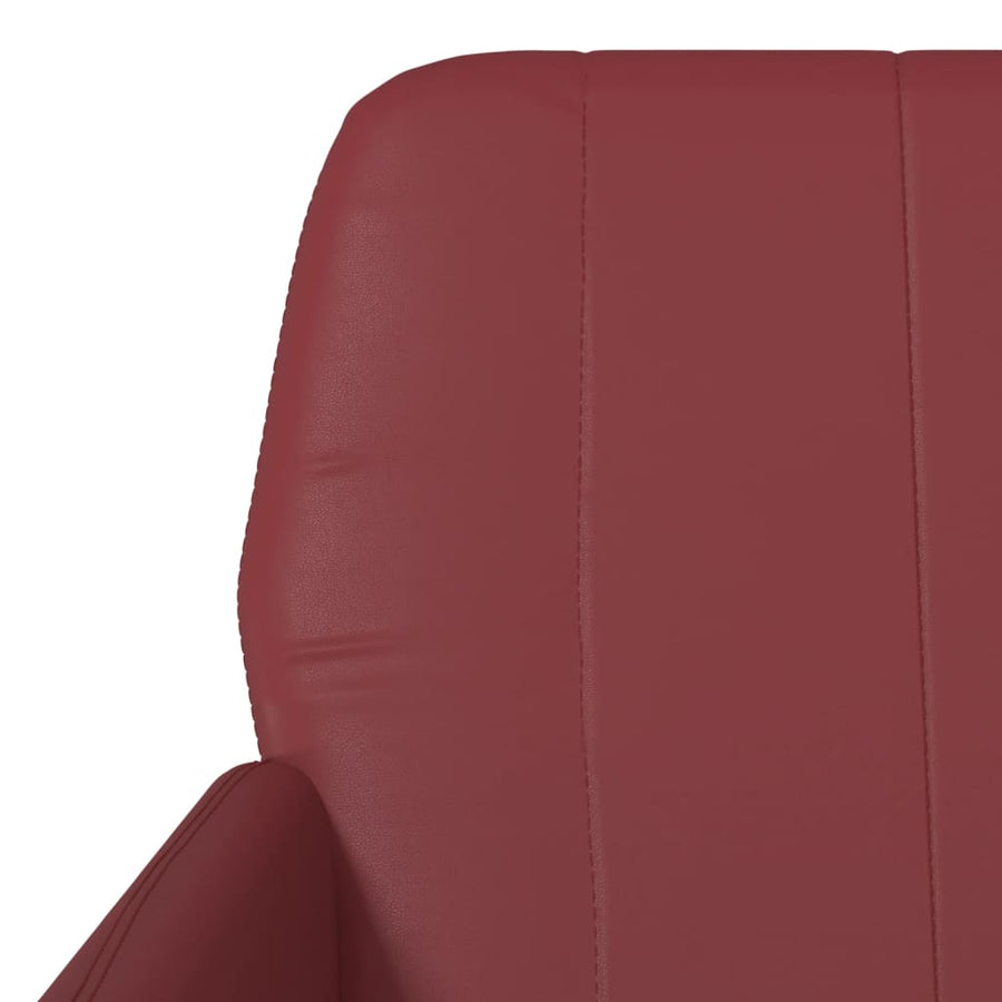 Fauteuil 61x78x80 cm kunstleer wijnrood