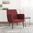 Fauteuil 61x78x80 cm kunstleer wijnrood