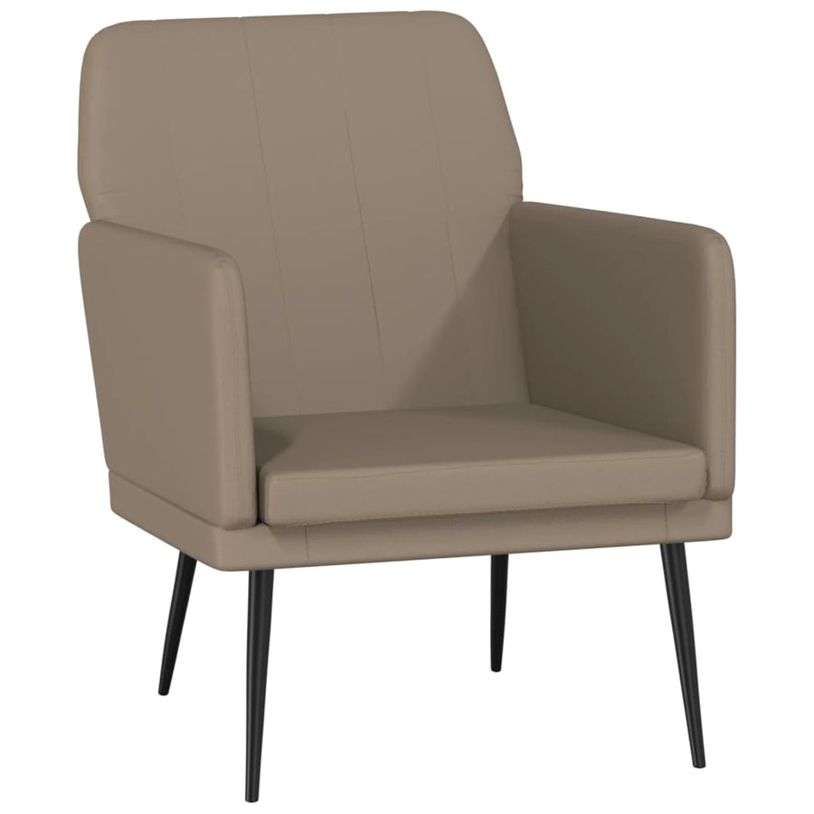 Fauteuil 61x78x80 cm kunstleer cappuccinokleurig