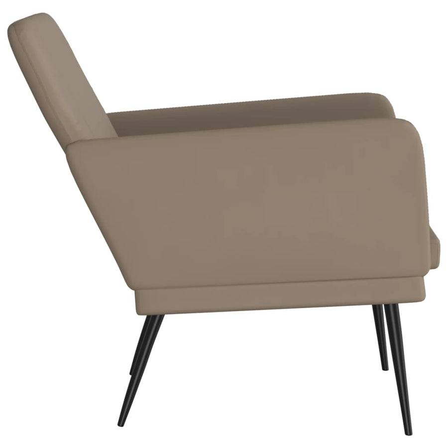 Fauteuil 61x78x80 cm kunstleer cappuccinokleurig