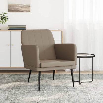 Fauteuil 61x78x80 cm kunstleer cappuccinokleurig