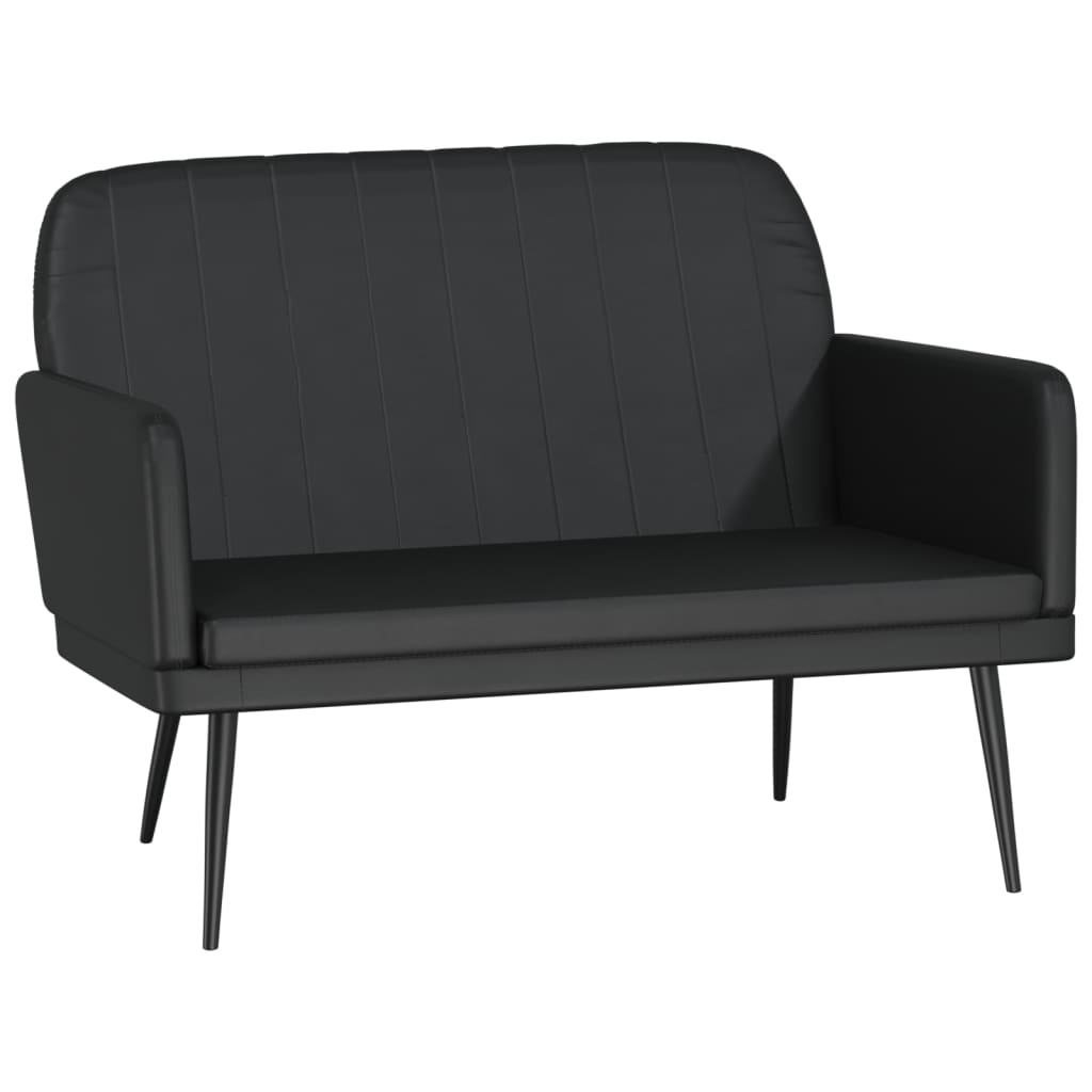 Bankje 107x80x81 cm kunstleer zwart
