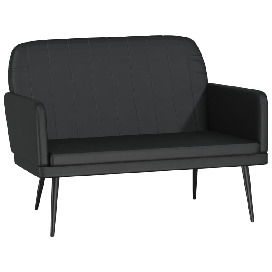 Bankje 107x80x81 cm kunstleer zwart