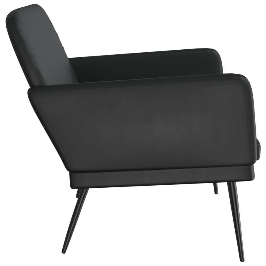 Bankje 107x80x81 cm kunstleer zwart