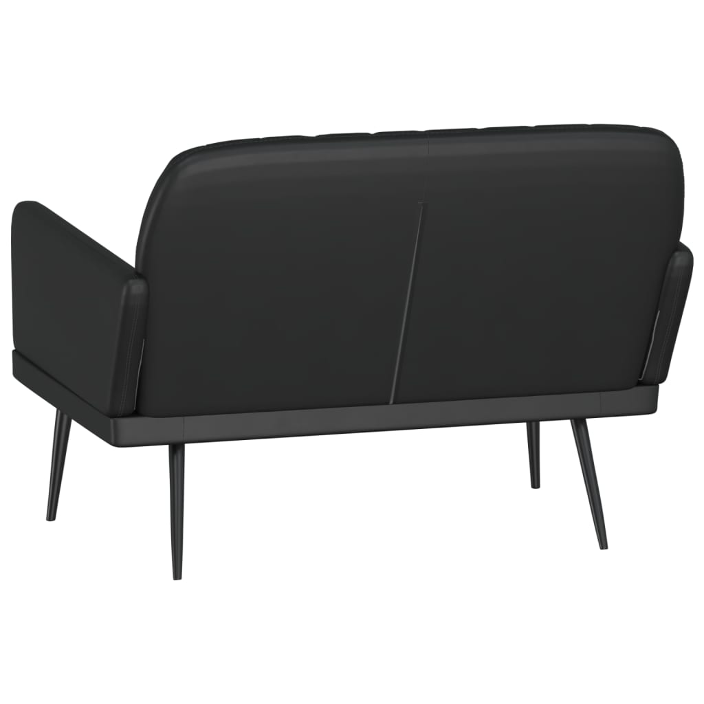 Bankje 107x80x81 cm kunstleer zwart