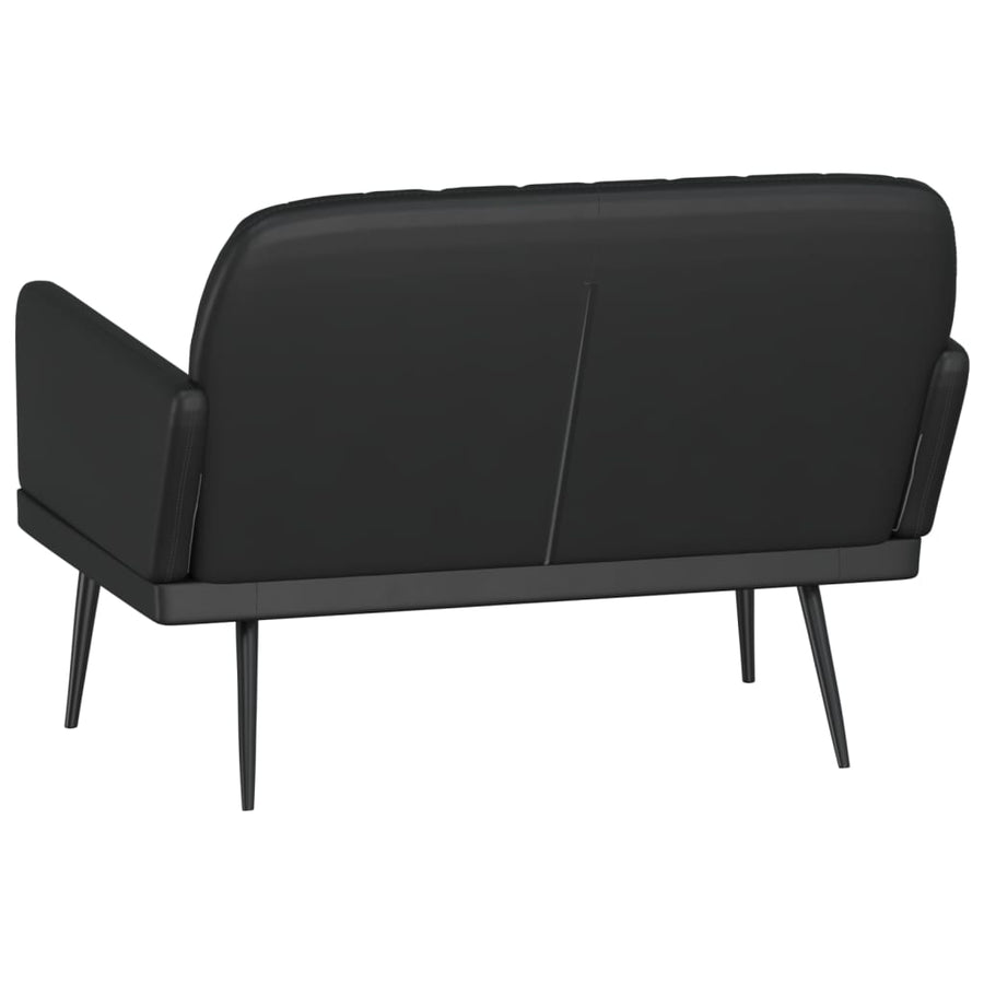 Bankje 107x80x81 cm kunstleer zwart