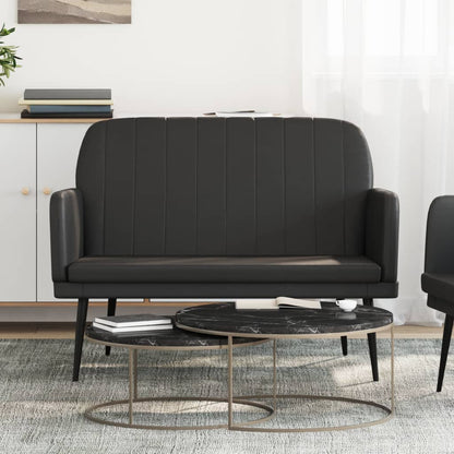 Bankje 107x80x81 cm kunstleer zwart