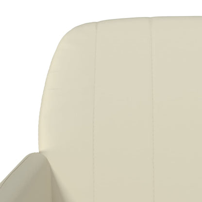 Bankje 107x80x81 cm kunstleer crèmekleurig