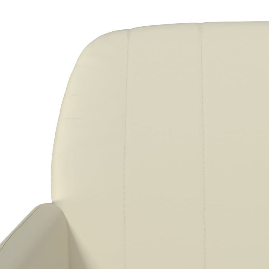 Bankje 107x80x81 cm kunstleer crèmekleurig