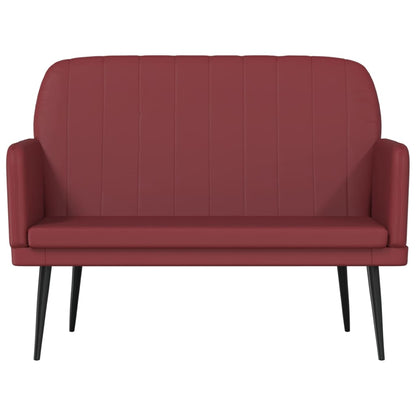 Bankje 107x80x81 cm kunstleer wijnrood