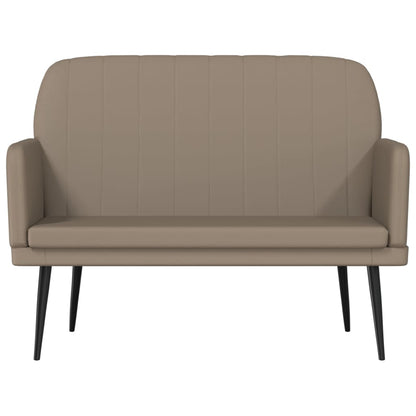 Bankje 107x80x81 cm kunstleer cappuccinokleurig