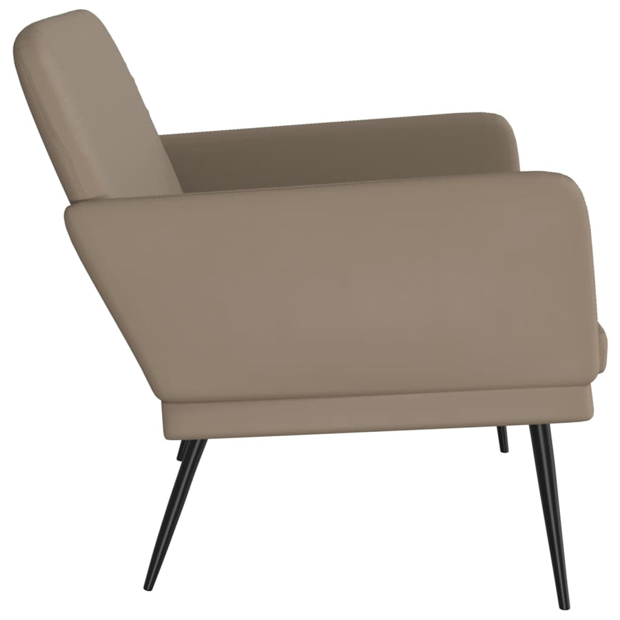 Bankje 107x80x81 cm kunstleer cappuccinokleurig