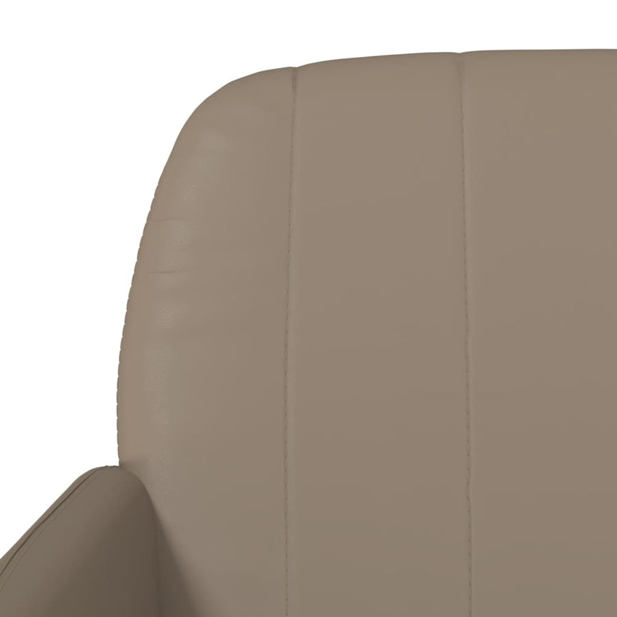 Bankje 107x80x81 cm kunstleer cappuccinokleurig