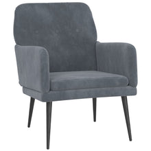 Fauteuil 62X79X79 Cm Fluweel Donkergrijs