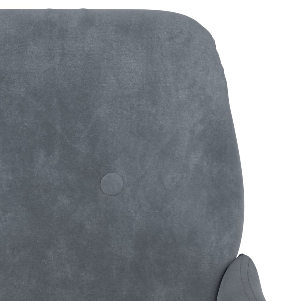 Fauteuil 62X79X79 Cm Fluweel Donkergrijs
