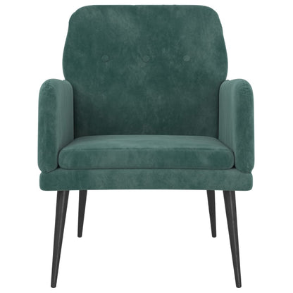Fauteuil 62X79X79 Cm Fluweel Donkergroen