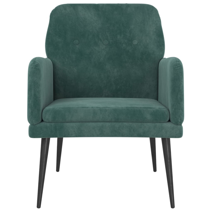 Fauteuil 62X79X79 Cm Fluweel Donkergroen