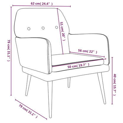 Fauteuil 62X79X79 Cm Fluweel Donkergroen