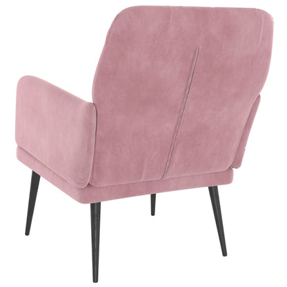 Fauteuil 62X79X79 Cm Fluweel Roze