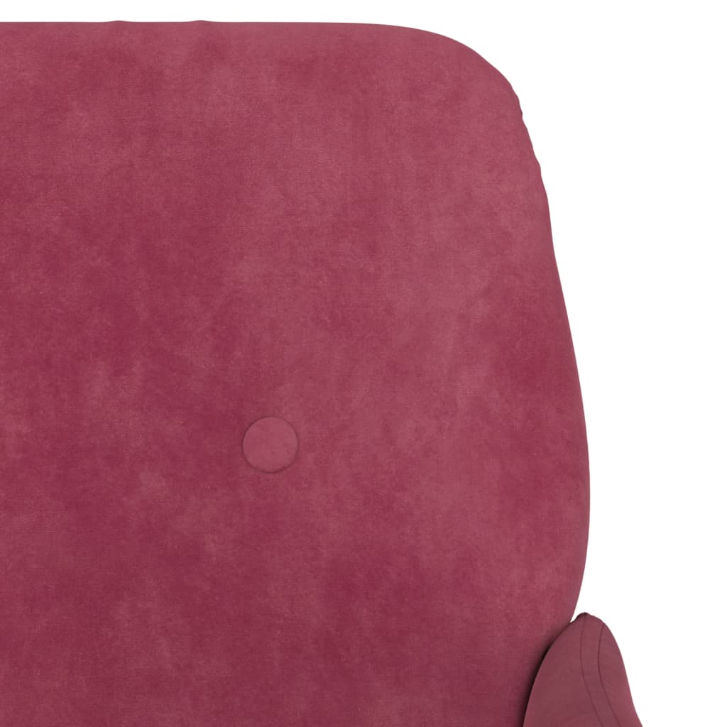 Fauteuil 62X79X79 Cm Fluweel Wijnrood 1