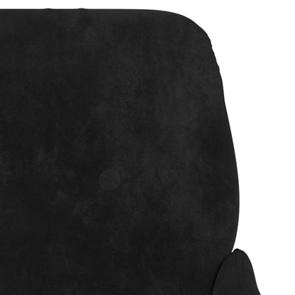 Fauteuil 62x79x79 cm fluweel zwart Zwart