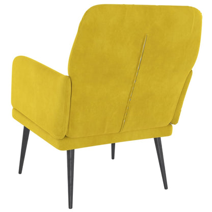 Fauteuil 62X79X79 Cm Fluweel Geel 1
