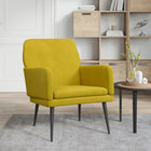 Fauteuil 62X79X79 Cm Fluweel Geel 1