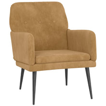 Fauteuil 62X79X79 Cm Fluweel Bruin 1