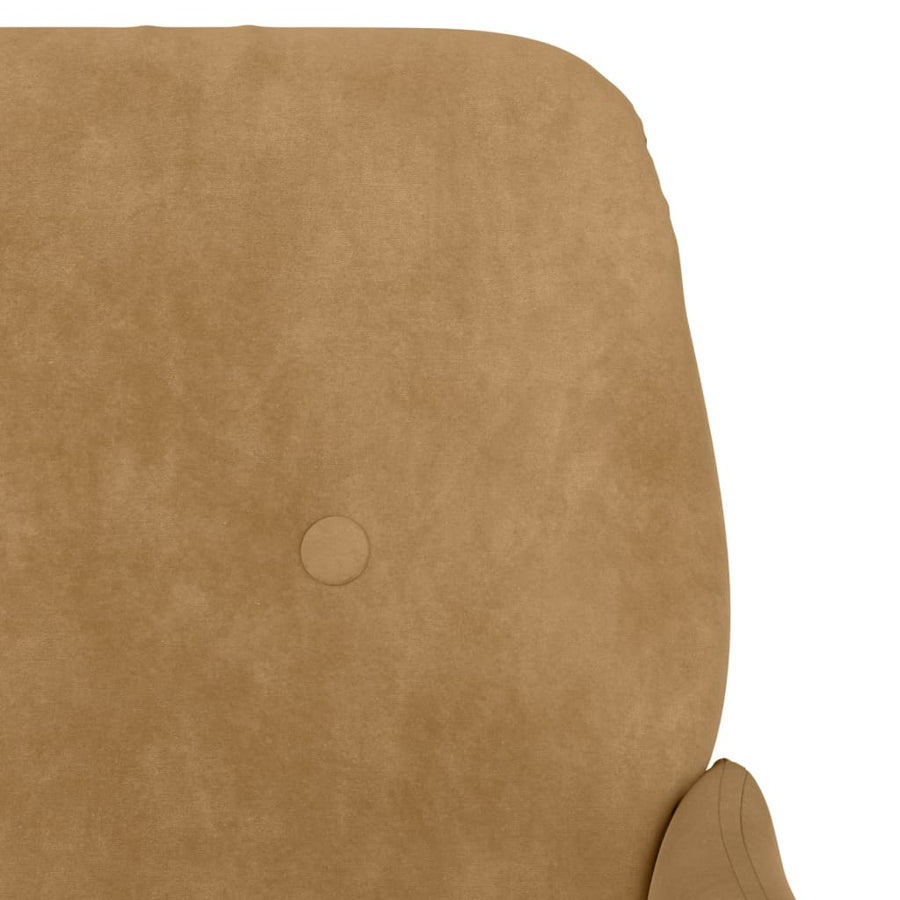 Fauteuil 62X79X79 Cm Fluweel Bruin 1