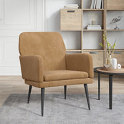 Fauteuil 62x79x79 cm fluweel bruin