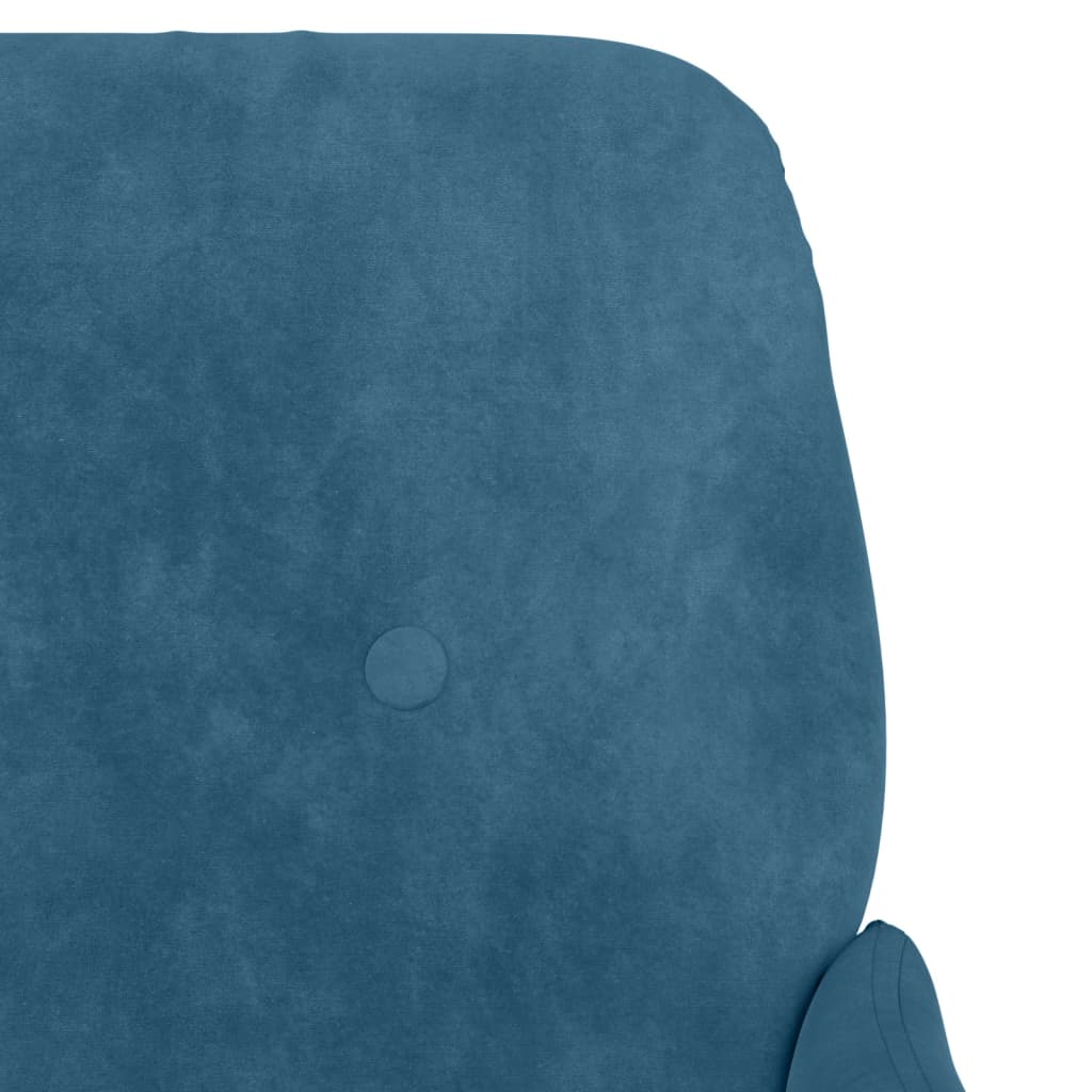 Fauteuil 62X79X79 Cm Fluweel Blauw
