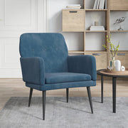 Fauteuil 62x79x79 cm fluweel blauw