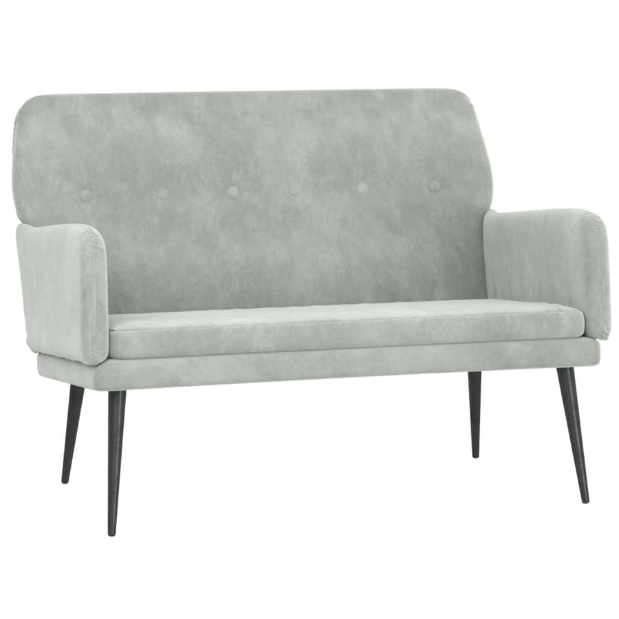 Bankje 108X79X79 Cm Fluweel Lichtgrijs