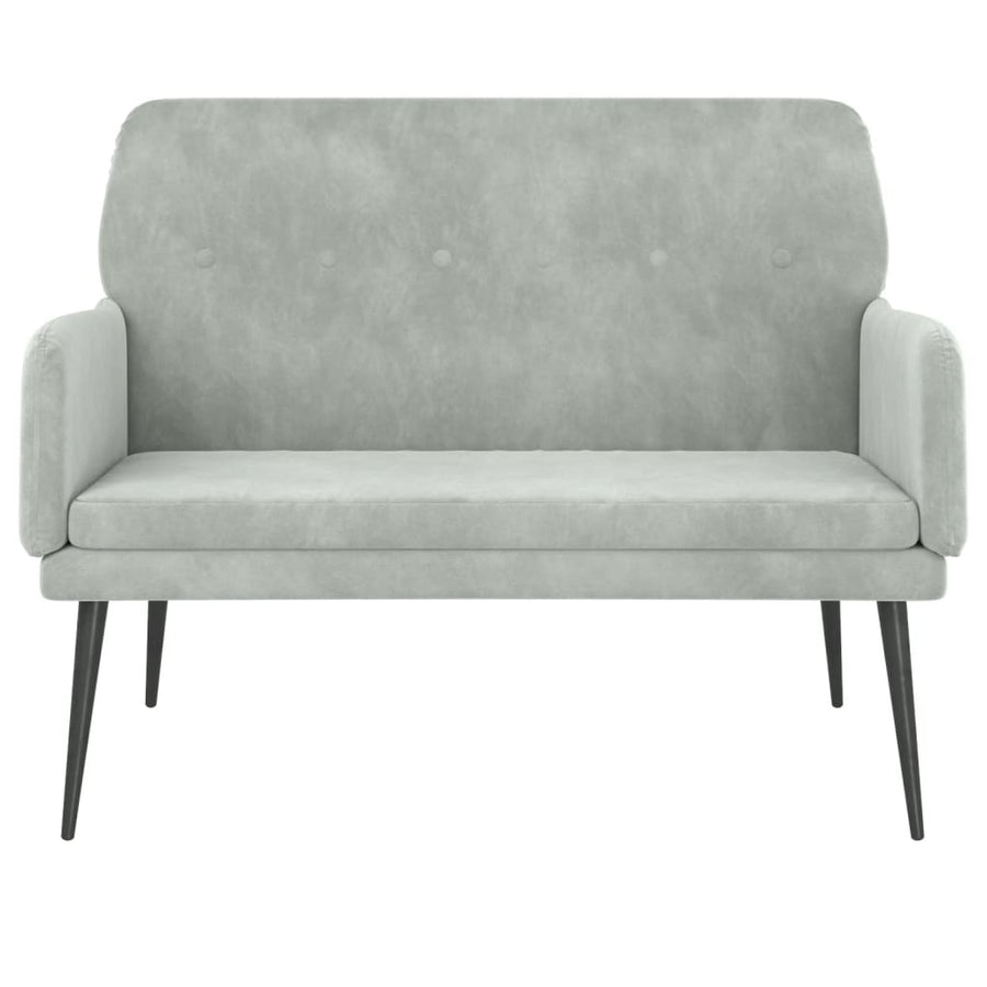 Bankje 108X79X79 Cm Fluweel Lichtgrijs