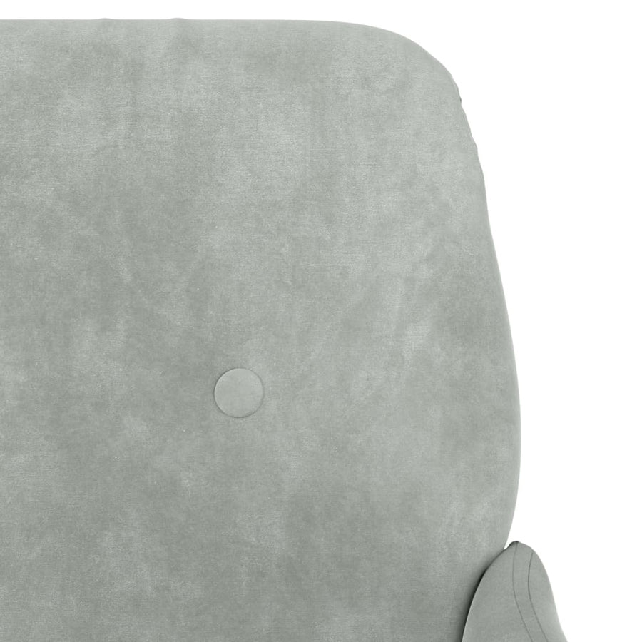 Bankje 108X79X79 Cm Fluweel Lichtgrijs